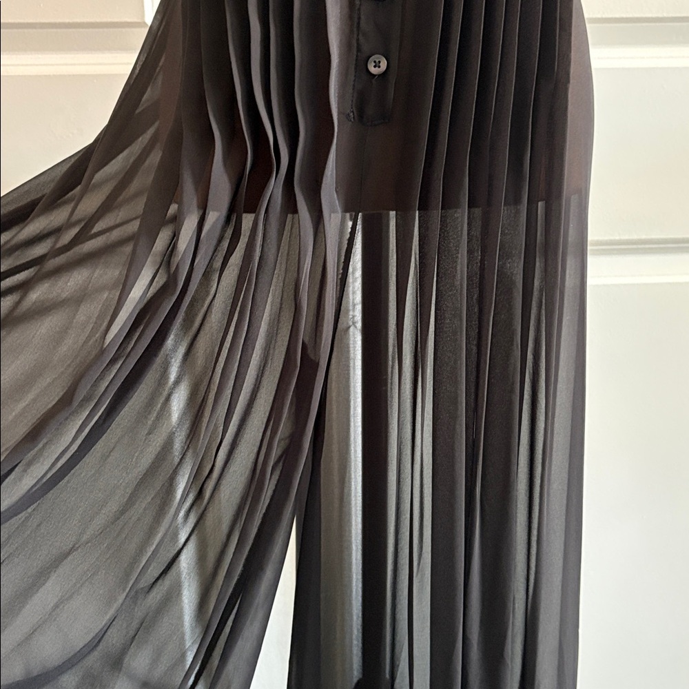 Rare Archival Free People Night Whispers Pleated Maxi Jumpsuit Palazzo Pants - 0 - Picture 7 of 14